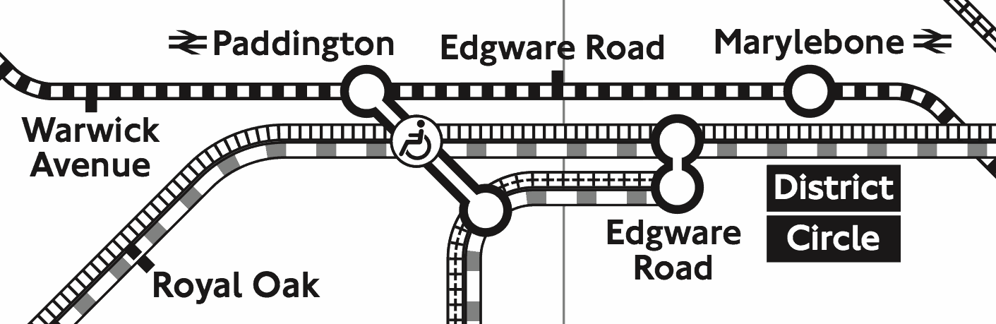Black and White Tube Map